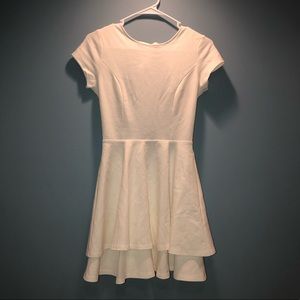 White Tie-Back Skater Dress